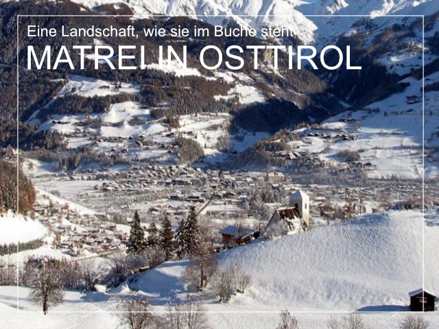 WINTERURLAUB MATREI IN OSTTIROL - Sonne, Schnee und jede Menge Pisten-Spaß